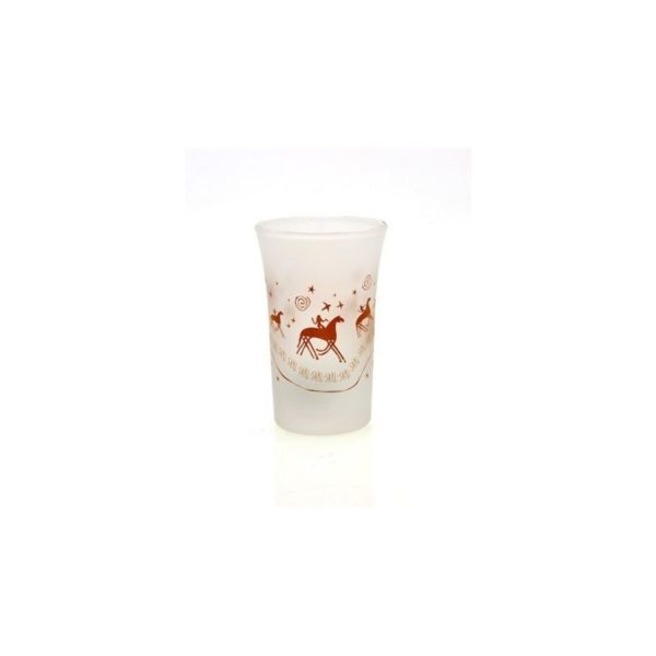 Icelandic shot glass with horses